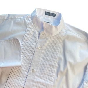 Milani White Tux Shirt 17‎ 1/2 34-35 Mens Button Up French Cuffs